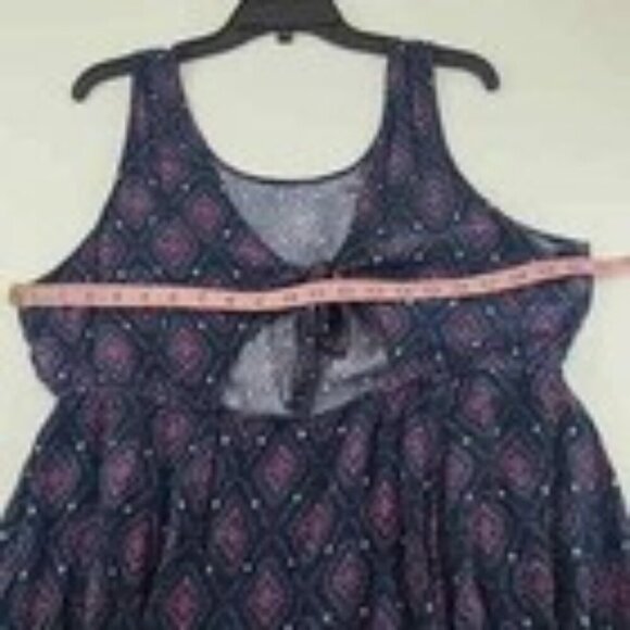 TORRID Women's Blue/Red Open Back Fit and Flare Mini Dress - Size 2X - Picture 7 of 11